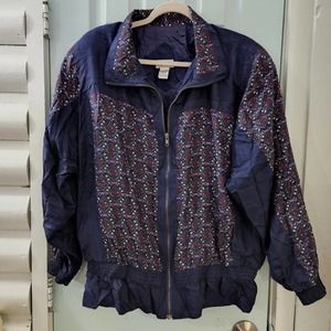 Vintage boogoo pattern jacket women's large